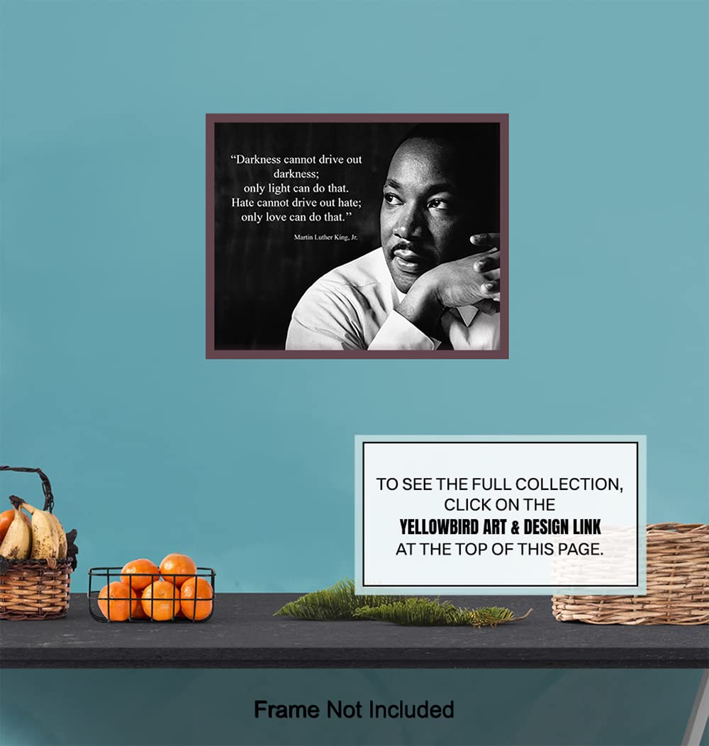 Martin Luther King Wall Art - LARGE 11x14 - MLK Quotes - African American Decor - Inspirational Quotes - Motivational Posters - Black History Classroom Decor - Uplifting Positive Gifts for Women, Men