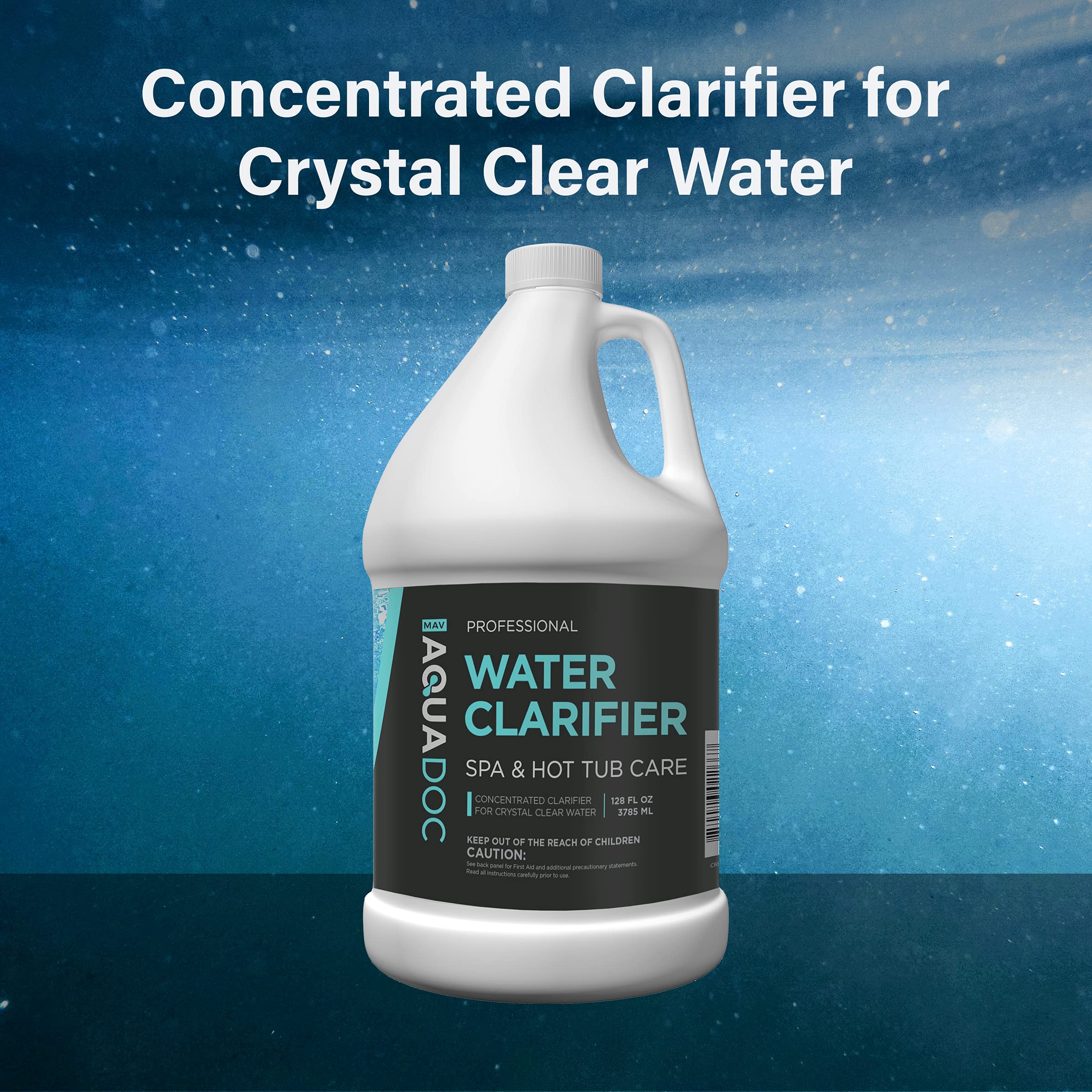 MAV AquaDoc Spa Clarifier & Hot Tub Clarifier for Fast Acting Cloudy Water Treatment, The Spa Clarifier Hot Tub Owners Love, Use Our Hot Tub Water Clarifier to Keep Your Spa Clear & Balanced - 1 Gal