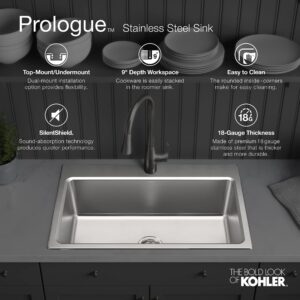 Kohler 31465-1-NA Prologue Kitchen Sinks, Stainless Steel