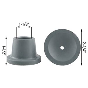 WHYHKJ 4pcs Replacement Feet for Shower Chair Bath Seat 1-1/8" I.D Non-skid Shower Bench and Tub Transfer Benches Rubber Suction Cup Feet, Grey