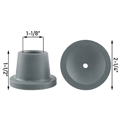 WHYHKJ 4pcs Replacement Feet for Shower Chair Bath Seat 1-1/8" I.D Non-skid Shower Bench and Tub Transfer Benches Rubber Suction Cup Feet, Grey