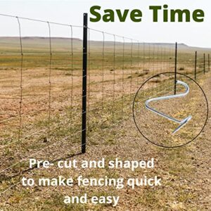 T Post Fence Clips 1000 | Wire Fence Clips | Fencing Clips for securing Non Electric Fencing to T-Posts with Pre Cut Galvanized Metal for Easy Attachment (1000 Clips Bulk T Post Clips)