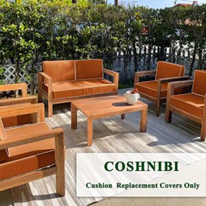 COSHNIBI Patio Cushion Covers Replacement, Outdoor Cushion Covers for Patio Furniture, Waterproof Outdoor Chair Cushions Slipcovers with Zipper, Cover Only (Black, 22x22x4 in-4 Pack)