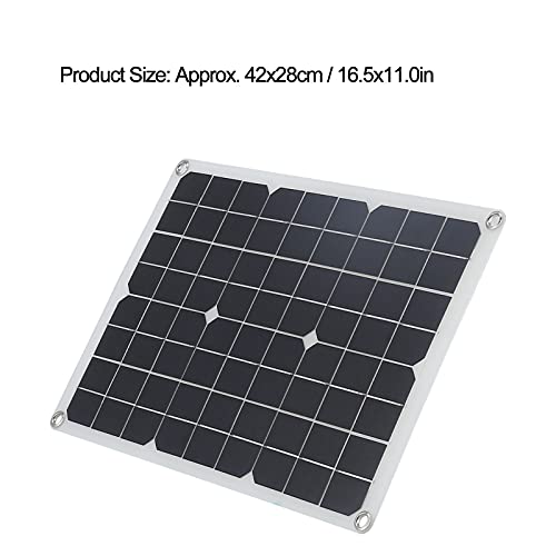Solar Panel,20W 18V USB Solar Panel Portable Monocrystalline Solar Battery Charger Board Mobile Power Supply,for Car Boat Yacht Supplies