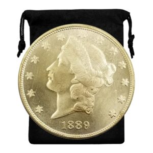 kocreat copy 1889-cc flowing hair silver dollar liberty morgan gold coin twenty dollars-replica usa souvenir coin collection
