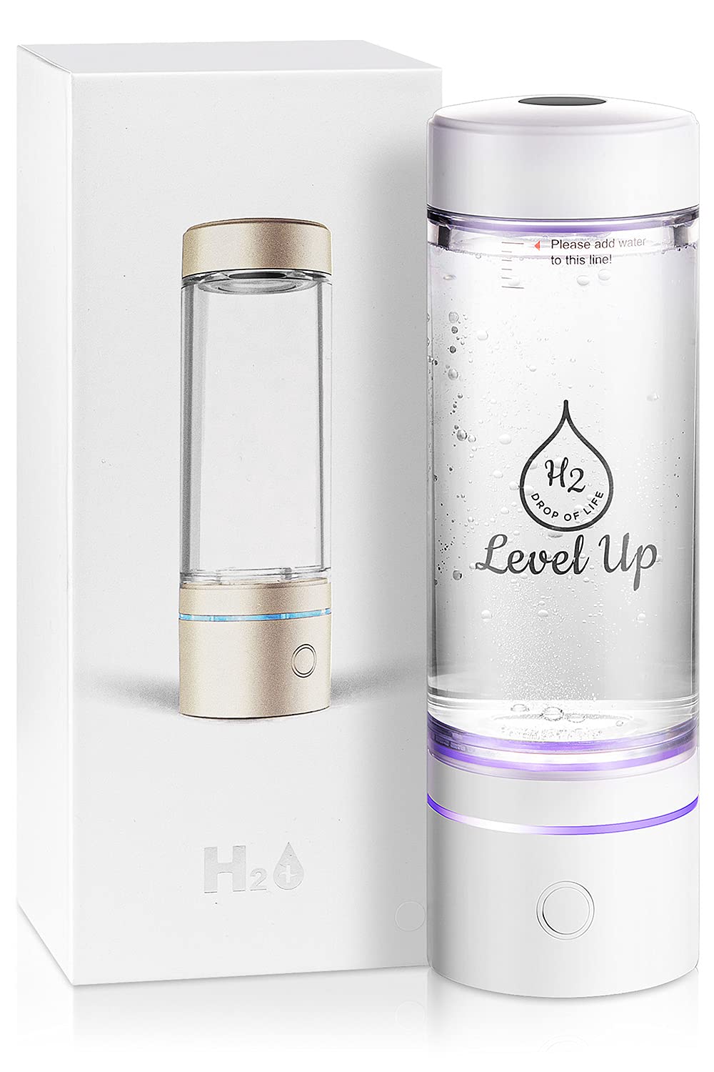 Level Up Way - Premium Hydrogen Water Bottle Generator – Up to 4000 PPB – SPE PEM Dupont US - Healthy Life