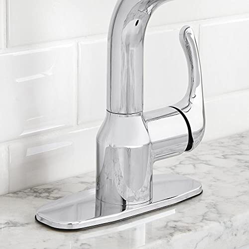 Dunning Single-Handle Pull-Out Laundry Faucet with Dual Spray Function in Chrome