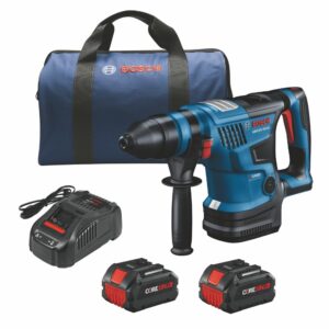 bosch gbh18v-34cqb24 profactor™ 18v connected-ready sds-plus® bulldog™ 1-1/4 in. rotary hammer with (2) core18v® 8 ah high power batteries