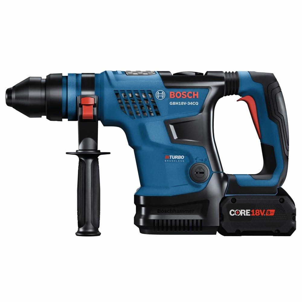 BOSCH GBH18V-34CQB24 PROFACTOR™ 18V Connected-Ready SDS-plus® Bulldog™ 1-1/4 In. Rotary Hammer with (2) CORE18V® 8 Ah High Power Batteries