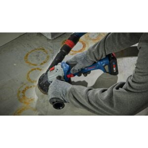 BOSCH GWS18V-8B15 18V Brushless 4-1/2 In. Angle Grinder Kit with (1) CORE18V® 4 Ah Advanced Power Battery, Black