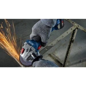 BOSCH GWS18V-8B15 18V Brushless 4-1/2 In. Angle Grinder Kit with (1) CORE18V® 4 Ah Advanced Power Battery, Black