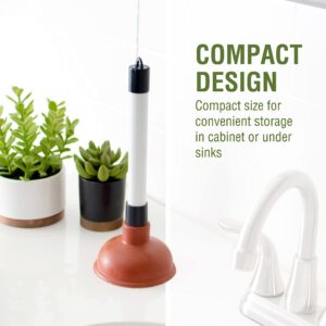 LDR 512 3110A Sink Drain Bathrooms, Kitchens, Baths, Showers Compact and Powerful Easy to Store and Hide, Mini Plunger