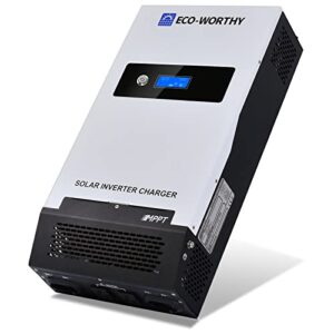 eco-worthy 1500w 24v all-in-one solar hybrid inverter with built-in 30a mppt controller for home rv shed off-grid system