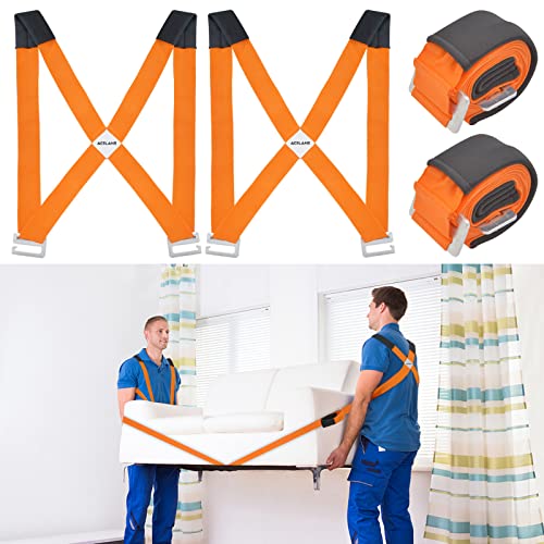 Acelane Moving Straps Lifting Straps for 2 Person Shoulder Moving Straps Carrying Straps for Moving Appliances Furniture Mattresses Heavy Objects up to 800lbs Safe Moving Equipment