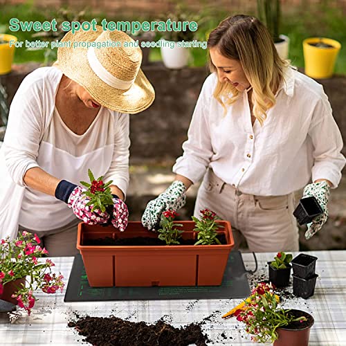 RIOGOO 2 Pack Seedling Heat Mat,Hydroponic Heating Pad Waterproof for Seed Reptile Plant with Power-Off Protection Safe and Durable 10" x 20.75"