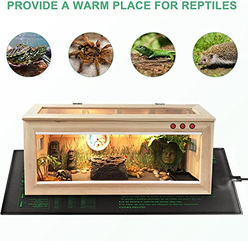 RIOGOO 2 Pack Seedling Heat Mat,Hydroponic Heating Pad Waterproof for Seed Reptile Plant with Power-Off Protection Safe and Durable 10" x 20.75"