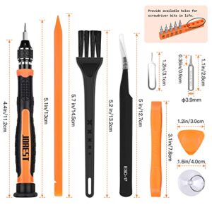 JOREST 33Pcs Precision Screwdriver Set, Tool Kit with Security Torx T5 T6 T8 T9, Triwing Y00, Star P5, etc, Repair for Ring Doorbell, Laptop, Switch, PS4, Xbox, Macbook, iPhone, Watch, Glasses, etc