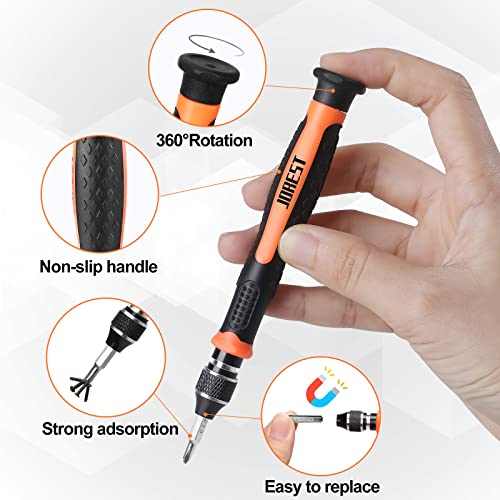 JOREST 33Pcs Precision Screwdriver Set, Tool Kit with Security Torx T5 T6 T8 T9, Triwing Y00, Star P5, etc, Repair for Ring Doorbell, Laptop, Switch, PS4, Xbox, Macbook, iPhone, Watch, Glasses, etc