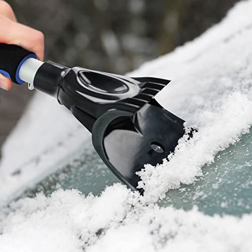 Joraky 3-in-1 Extendable 31" to 40" Car Snow Ice Scraper and Snow Brush, Snow Scraper with Brush, Extendable for Car Windshield Window Scraper, Car Snow Brush and Ice Scraper for Car, SUV, Truck.