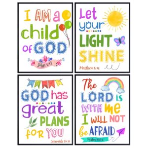 bible verse wall art - scripture wall art - christian wall art for kids, boys, girls bedroom - religious gifts for kids - aesthetic wall collage kit - god wall decor - positive inspirational quotes