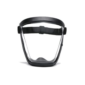 banxian super protective face shield,anti fog mask,adult clear face shield,plastic face mask （black）