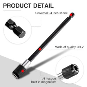 12 Pieces Drill Bit Extender Drill Bit Extension, Bit Holder For Impact Driver, Extension Bits for Drill Quick Release Extension, Socket Screwdriver Bit Holder Magnetic Extension Adapter Set