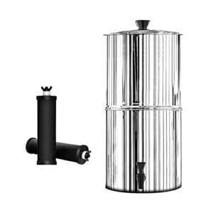 MLOL Gravity Filter System Water Filtration Bucket with 2 Purification Elements Water Filter-Default