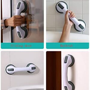 Aladding Shower Handle -12 inch Bathroom Rod, Handles Suction, Grab bar,Over-Blue Lock Safety Suction Cup, Elderly Handle, Auxiliary Supplies（2pcs）, hk-7