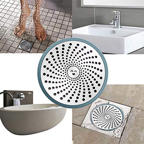 1 Pcs Shower Drain Cover Hair Catcher, Drain Protector Good Grips Easy Clean Strainer Stainless Steel Hair Trap Mesh for Shower Bath Drain Filter