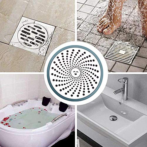 1 Pcs Shower Drain Cover Hair Catcher, Drain Protector Good Grips Easy Clean Strainer Stainless Steel Hair Trap Mesh for Shower Bath Drain Filter