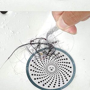 1 Pcs Shower Drain Cover Hair Catcher, Drain Protector Good Grips Easy Clean Strainer Stainless Steel Hair Trap Mesh for Shower Bath Drain Filter