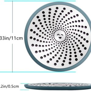 1 Pcs Shower Drain Cover Hair Catcher, Drain Protector Good Grips Easy Clean Strainer Stainless Steel Hair Trap Mesh for Shower Bath Drain Filter