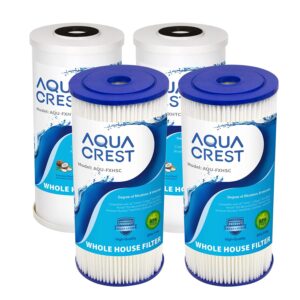 aquacrest fxhsc&fxhtc 10" x 4.5" whole house water filter, replacement for ge fxhsc/fxhtc, culligan r50-bbsa/rfc-bbsa, pack of 4