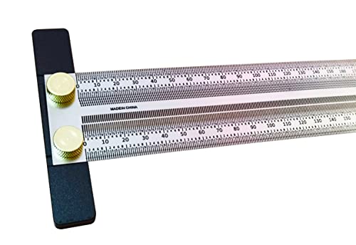 Apple&Orange 200mm Stainless Steel Marking T Square Ruler for Woodworking Scribing Line Ruler Carpenter Square Measuring Tool