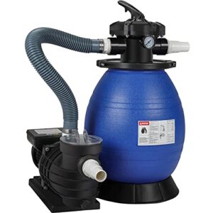 anbull 13" pool sand filter w/ 3/4hp pool pump, 5 way valve 3648 gph pump flow rate, filter up to 10,000gal above ground swimming pool(upgraded version)