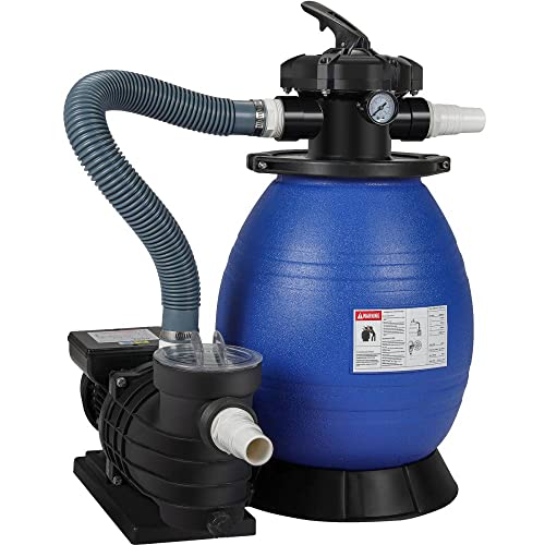 Anbull 13" Pool Sand Filter w/ 3/4HP Pool Pump, 5 Way Valve 3648 GPH Pump Flow Rate, Filter up to 10,000GAL Above Ground Swimming Pool(Upgraded Version)