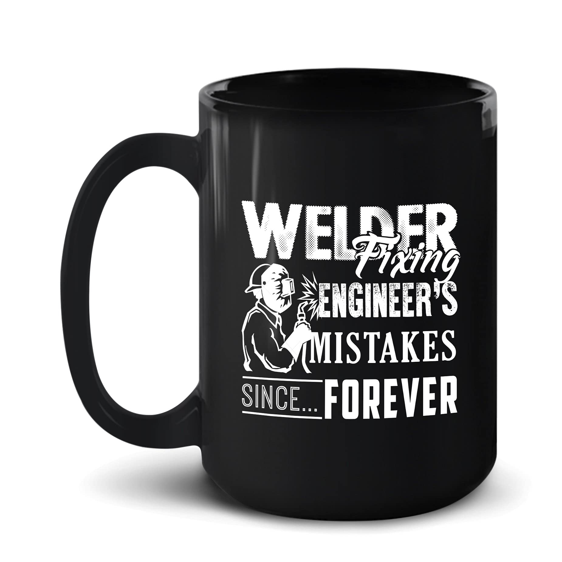 Welder Ceramic Coffee Mugs, Welder Fixing Graphic Mug, Welder Mug Gifts For Friends/Family/Coworkers, Welder Travel Mug Cup 15 Oz.