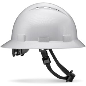 acerpal full brim vented light grey carbon fiber design matte finish osha hard hat with 6-point suspension