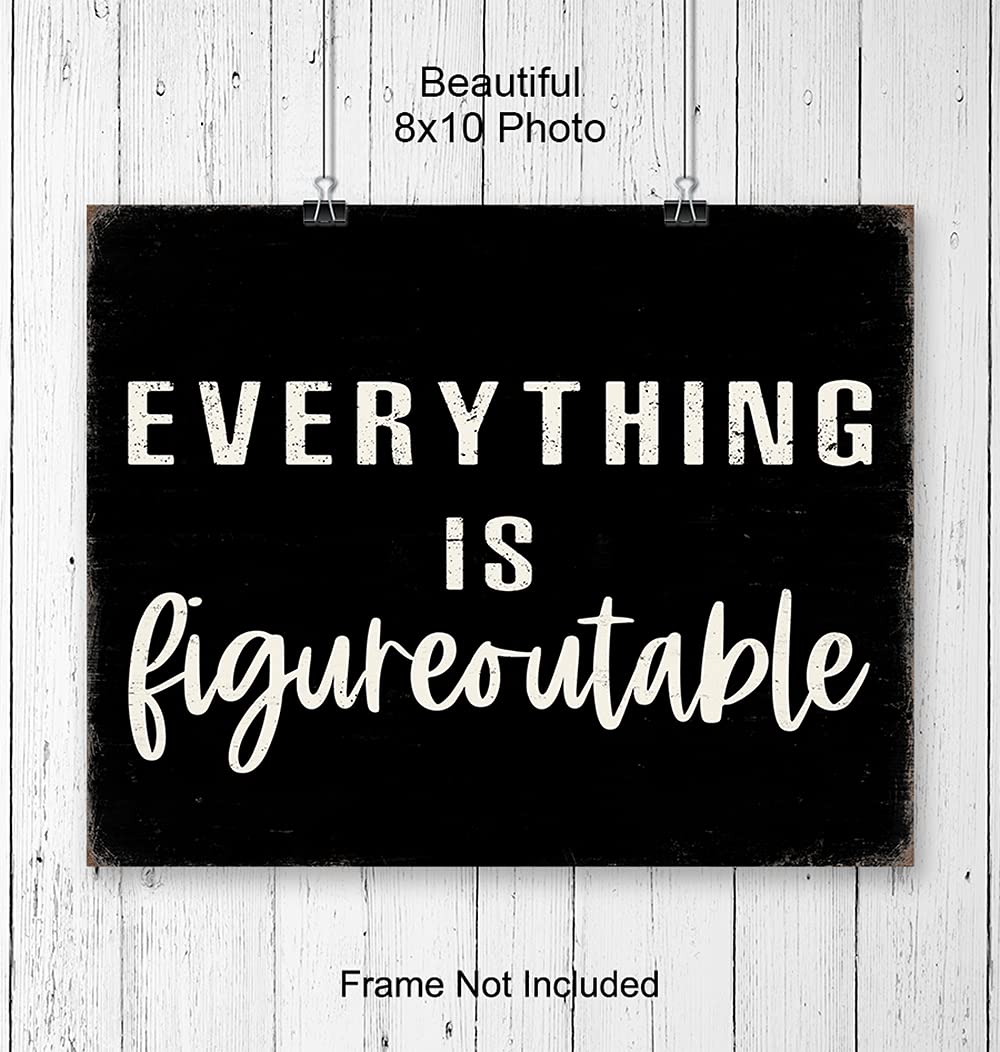 Inspirational Wall Art & Decor - Motivational Entrepreneur Positive Quotes Poster Prints 8x10 - Success Sayings - Encouragement Gifts for Men, Women - Home Office - Classroom Decor - Encouraging Motto