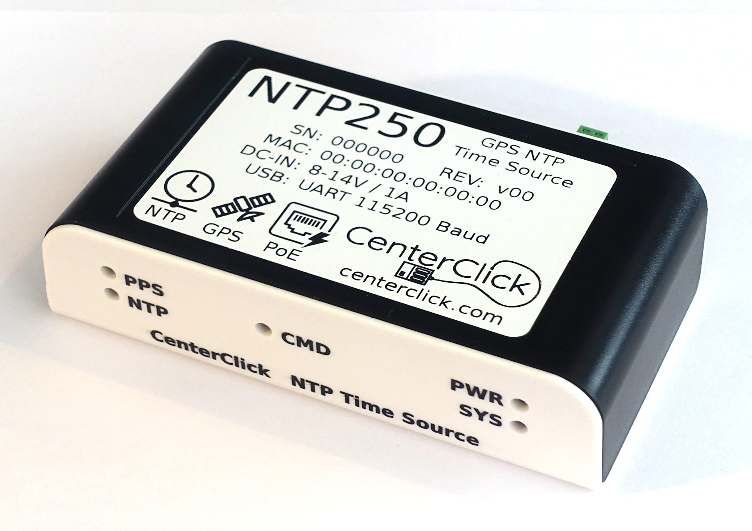 CenterClick NTP250 GPS Based NTP Server Appliance w/PoE