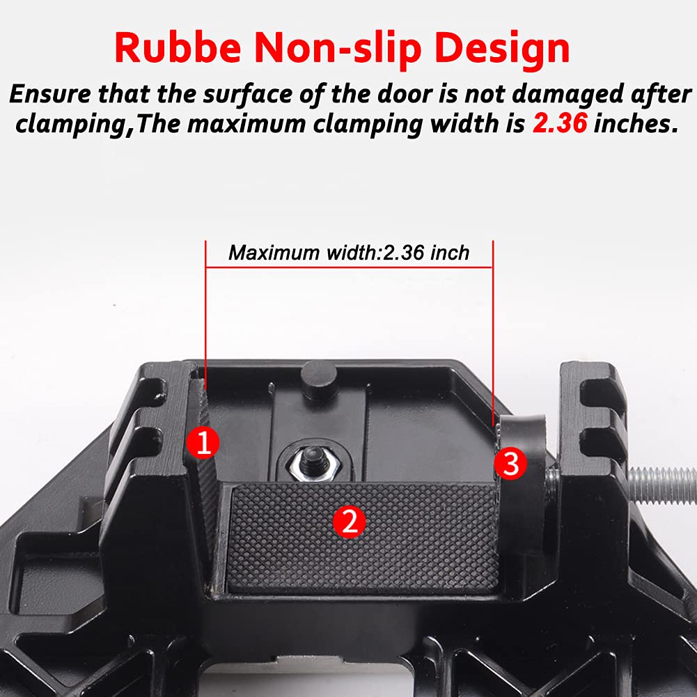 DUEBEL Aluminum Alloy Door Hinge Jig Woodworking Hole Opener Slotting Locator Wooden Door Hinge Hole Guide Door Lock Jig for Door Lock Installation