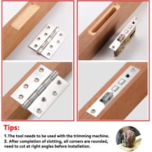 DUEBEL Aluminum Alloy Door Hinge Jig Woodworking Hole Opener Slotting Locator Wooden Door Hinge Hole Guide Door Lock Jig for Door Lock Installation