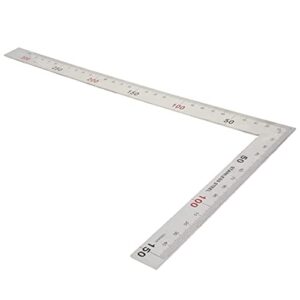 heyiarbeit 5.9"x11.81" l shaped ruler carpenters square framing ruler stainless steel right angle ruler 90 degree square l ruler for engineer woodworking measuring tools auxiliary marking 1pcs