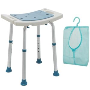 Auitoa Shower Stool with Shower Head Holder and Handles, Tool-Free Assembly Shower Chair for Bathtub and Inside Shower, Adjustable Shower Seat for Seniors, Elderly, Handicapped, Pregnant (350lbs)