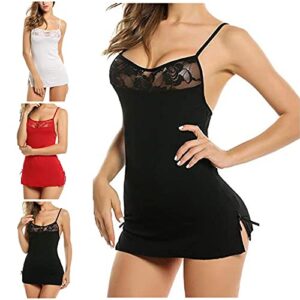 Womens Exotic Corset Chemise Bodysuit Bralette Nightwear juguetes sexual para sexo en pareja crotchless lingerie for sex naughty play game 221 (Black, S)