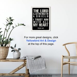 Religious Christian Gifts for Men - Catholic Decor Wall Art - Man Cave, Home Office, Boys Bedroom - Holy Scripture Bible Verses - Inspirational Positive Spiritual Quotes - Motivational God Sayings