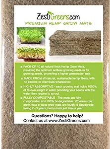 Hemp Mats for ZestiGreens Microgreens & Wheatgrass Kit