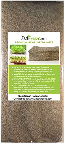 Hemp Mats for ZestiGreens Microgreens & Wheatgrass Kit