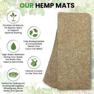 Hemp Mats for ZestiGreens Microgreens & Wheatgrass Kit