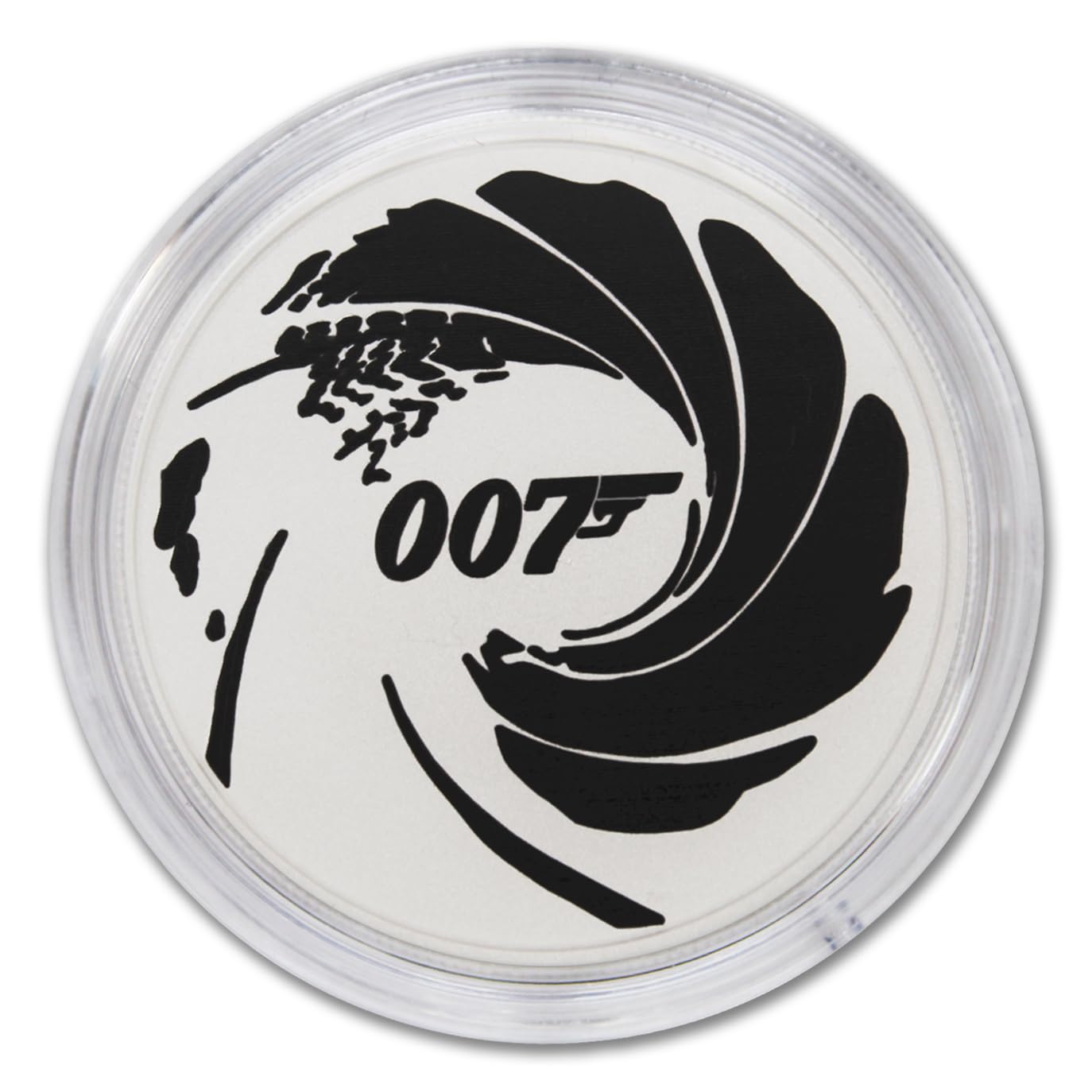 2022 1 oz Black-Colored Silver James Bond 007 Coin (in Capsule) Brilliant Uncirculated with a Certificate of Authenticity $1 BU